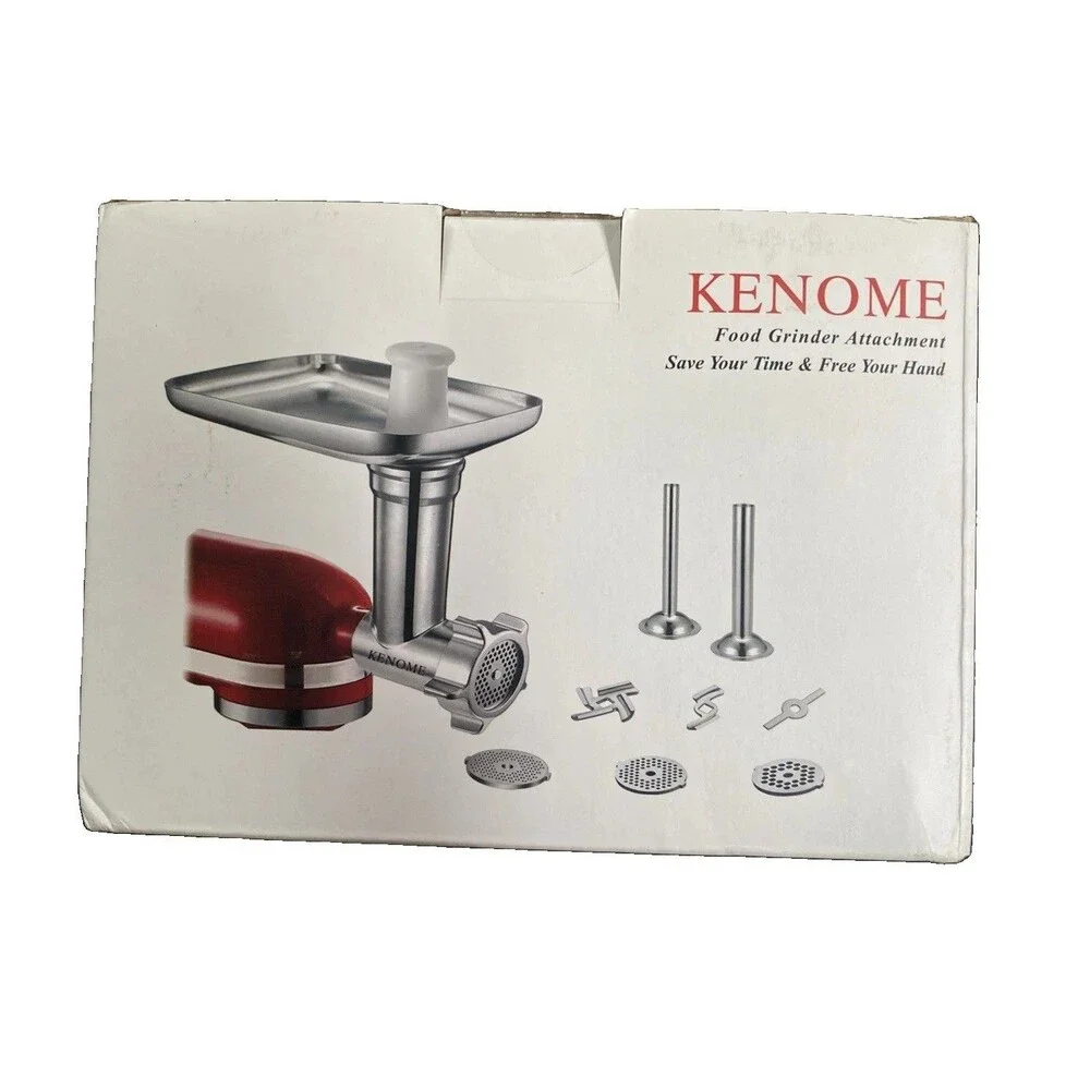 Kenome Metal Food Meat Grinder Attachment For Kitchen Aid Stand Mixer New Sealed